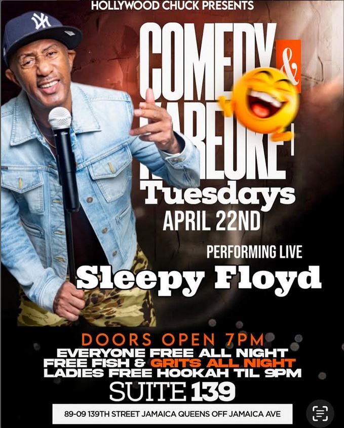 Comedian Sleepy Floyd at Comedy & Blue Tuesdays